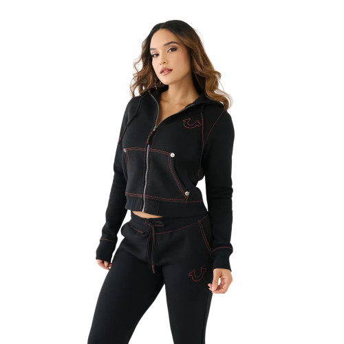 Fashion printed contrasting sweatshirt set