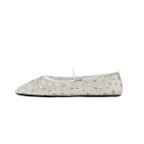 Flat bottomed round toe mesh flower embroidered plus size women's shoes