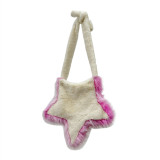 Plush bag, five pointed star plush bag, casual crossbody bag
