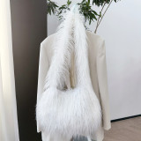 Imitation fur plush millennium spicy girl style punk large capacity crossbody bag