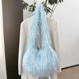 Imitation fur plush millennium spicy girl style punk large capacity crossbody bag