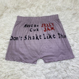 D9477 Women's Tight Shorts Pattern Printed Shorts Yoga Shorts