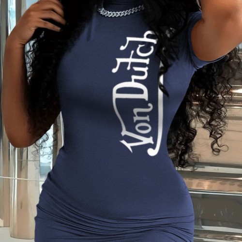 BL Fashionable printed dress