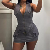 BL Retro work style tight fitting dress