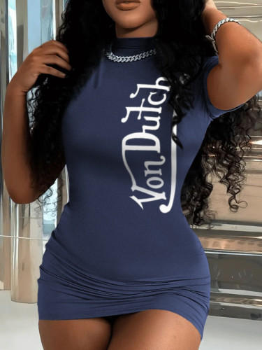 BL Fashionable printed dress