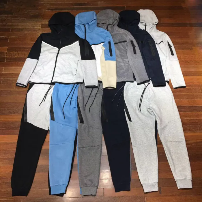 Sports hooded men's side zipper 490 and 163 set