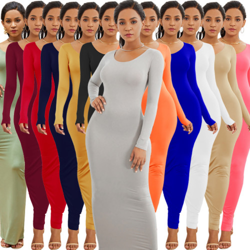 Women's sexy vest long skirt fashionable long sleeved personalized dress