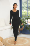 Women's sexy vest long skirt fashionable long sleeved personalized dress