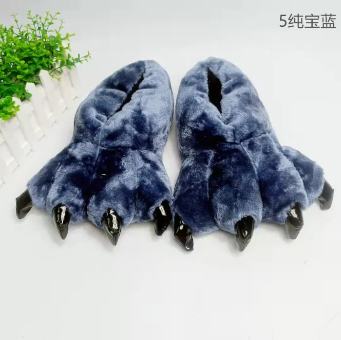 Dinosaur Claw Cotton Slippers Warm Shoes Monster Plush Slippers