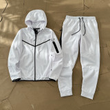 Sports hooded men's side zipper 490 and 163 set