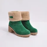 Warm snow boots for women, winter suede boots for women, size 46 large