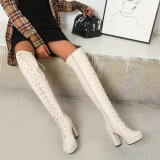 Women's boots, super high heels, long boots, knight boots, knee high boots, lace up boots