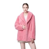 Golden mink fur imitation mink fur fur coat fake fur