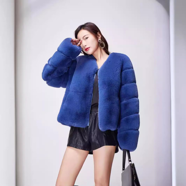 Imitation fox fur grass coat