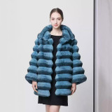 Fur grass coat imitation blue purple synthetic fur coat imitation Totoro women's coat