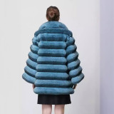Fur grass coat imitation blue purple synthetic fur coat imitation Totoro women's coat