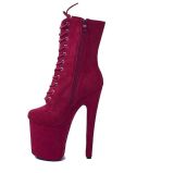 20cm velvet super high heels super sexy fashion boots, knight boots, pole dance boots