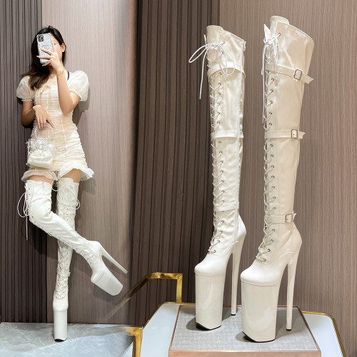 Super sexy 26CM high heels over the knee boots, knight boots, pole dance boots
