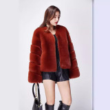 Imitation fox fur grass coat
