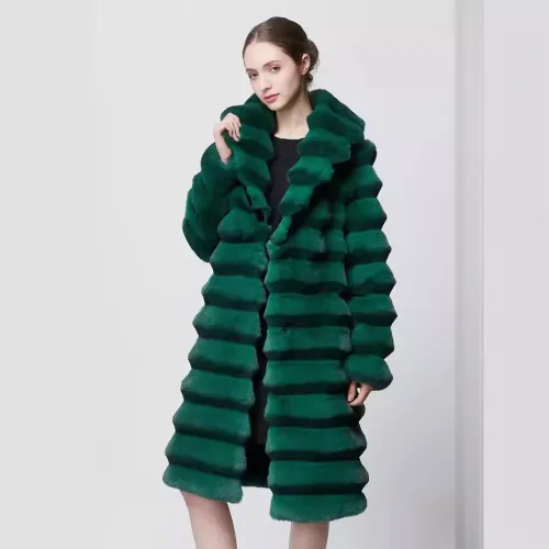 Faux fur coat, synthetic fur coat