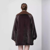 Artificial fur grass imitation mink fur coat