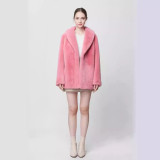 Golden mink fur imitation mink fur fur coat fake fur