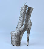 Super sexy 20cm snake patterned fashion boots, stage runway boots, pole dance boots, unisex short boots