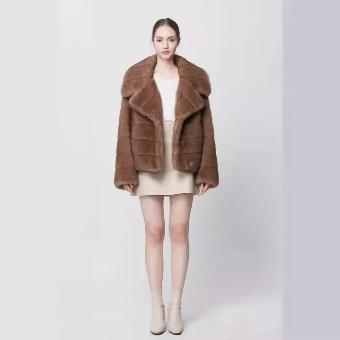 Imitation mink fur coat, women's synthetic fur