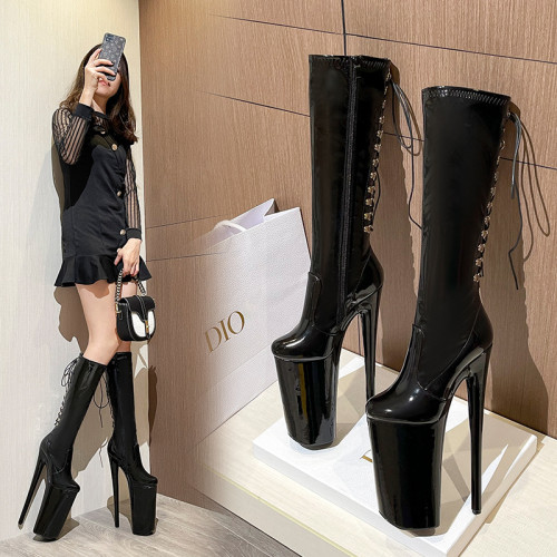 Super high heels 26cm fashion boots sexy pole dance fashion boots