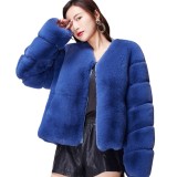 Imitation fox fur grass coat