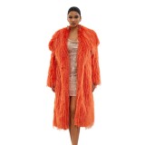 Tassel fur coat extended imitation fur coat autumn and winter new fur coat