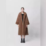 Imitation mink fur coat, women's fur scarecrow fur coat, gold mink fur coat