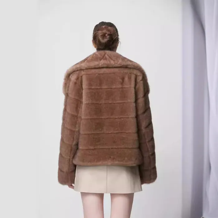 Imitation mink fur coat, women's synthetic fur