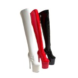 High heels 20cm round toe sexy knee high boots, fashion boots, slim heeled long boots