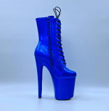 Laser 20cm Super High Heel Boots Sexy Steel Pole Dance Boots Nightclub Stage High Heel Boots