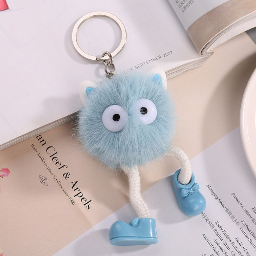 Explosive creative plush long leg small coal ball ornament