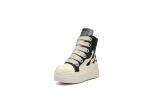 High top shoes with thick soles and thick shoelaces, couple flame shoes