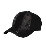 Broken hole gradient color personalized duckbill cap baseball cap couple cap