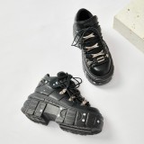 Dark style thick soled women's shoes heavy metal punk boots