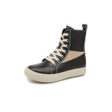 Couple high top shoes, women's flat casual shoes