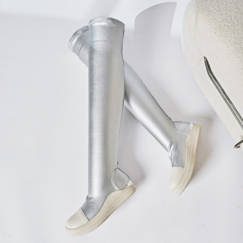 Knee over elastic boots for women, beautiful leg boots
