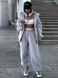 Sweatshirt cardigan set