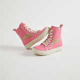 Couple high top shoes, women's flat casual shoes