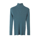 Long sleeved high neck base sweater knitted base sweater