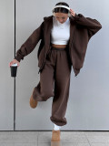 Sweatshirt cardigan set