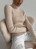 High neck sweater knitted base sweater
