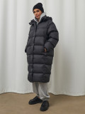 Thickened long down jacket with 90% white duck down hooded jacket