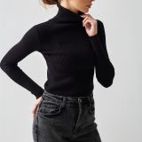 High neck sweater knitted base sweater