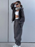 Sweatshirt cardigan set