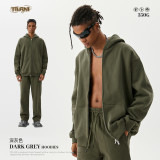 Velvet hooded cardigan sweatshirt casual solid color loose fit